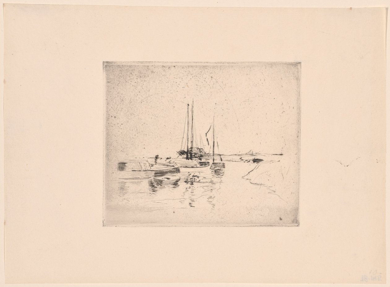 Čtyři lodě od John Henry Twachtman