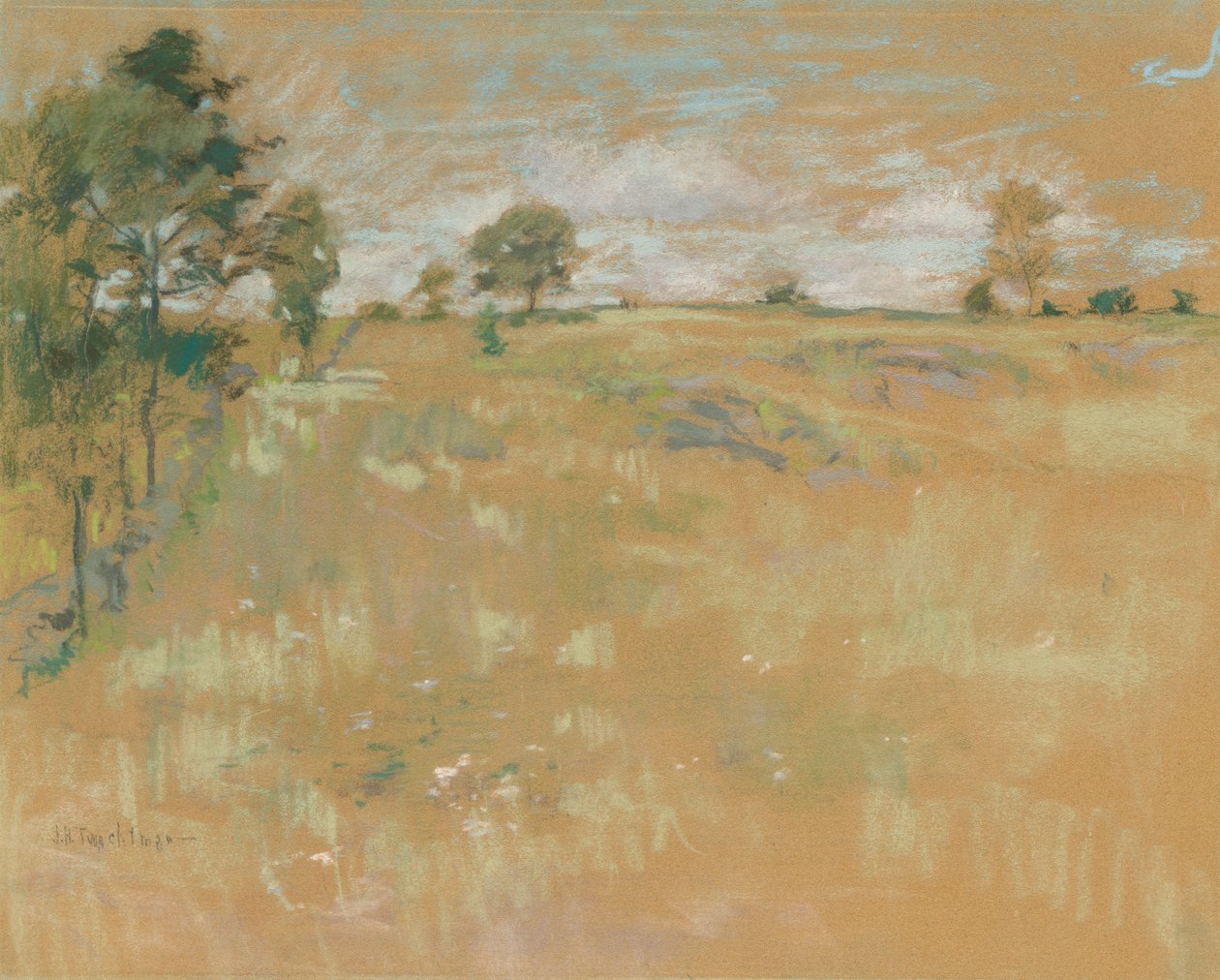 Pastviny, Greenwich, Connecticut, c. 1890-1900. od John Henry Twachtman