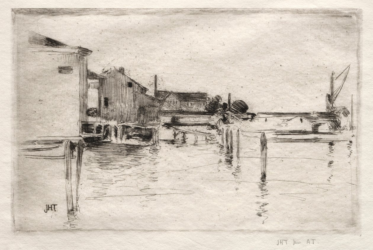 The Dock, Bridgeport, Connecticut od John Henry Twachtman