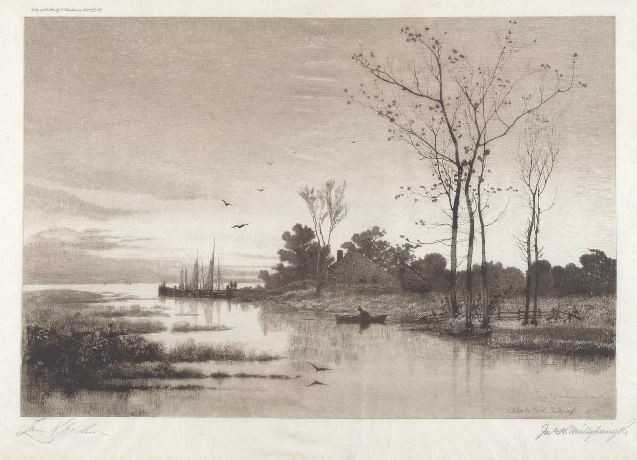 Řeka Shrewsbury od John Hill Millspaugh