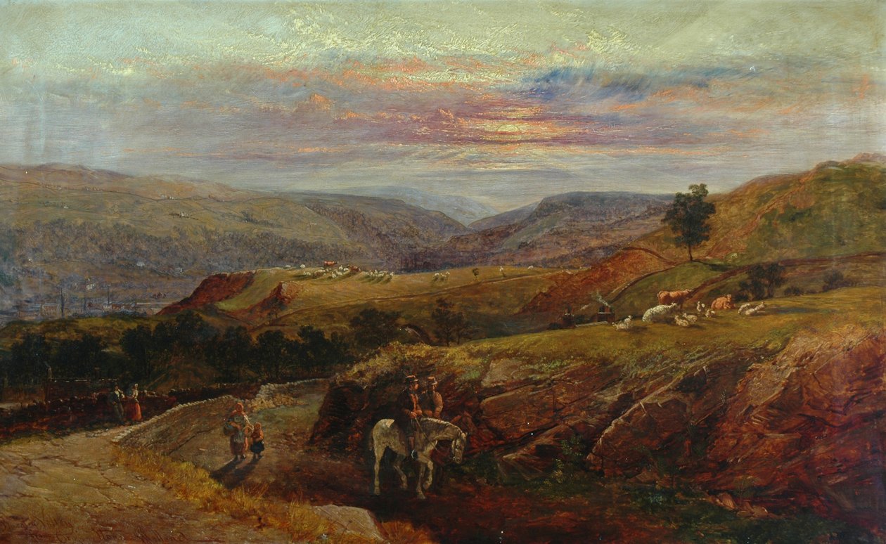 Burnley Valley z Crofts Stone, 1870 od John Holland