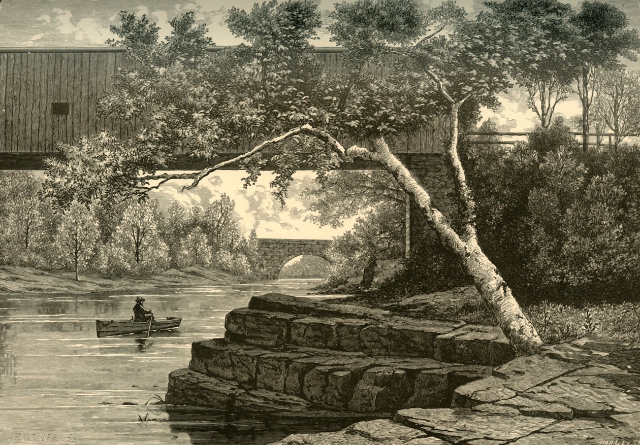 „Pasaic, pod malým vodopádem“, 1874. od John J. Harley