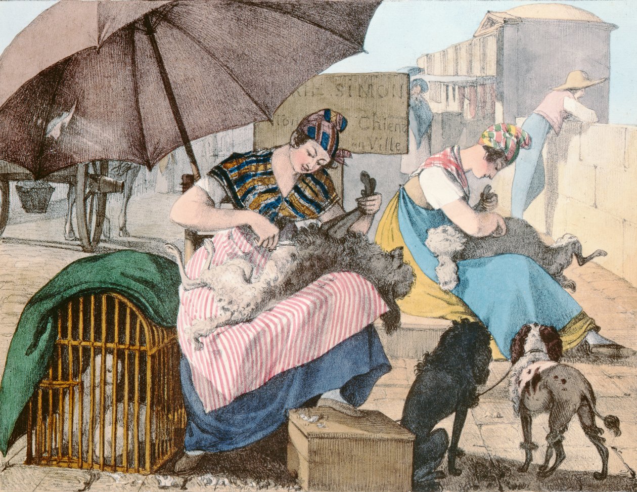 Úpravci psů, 1820 od John James Chalon