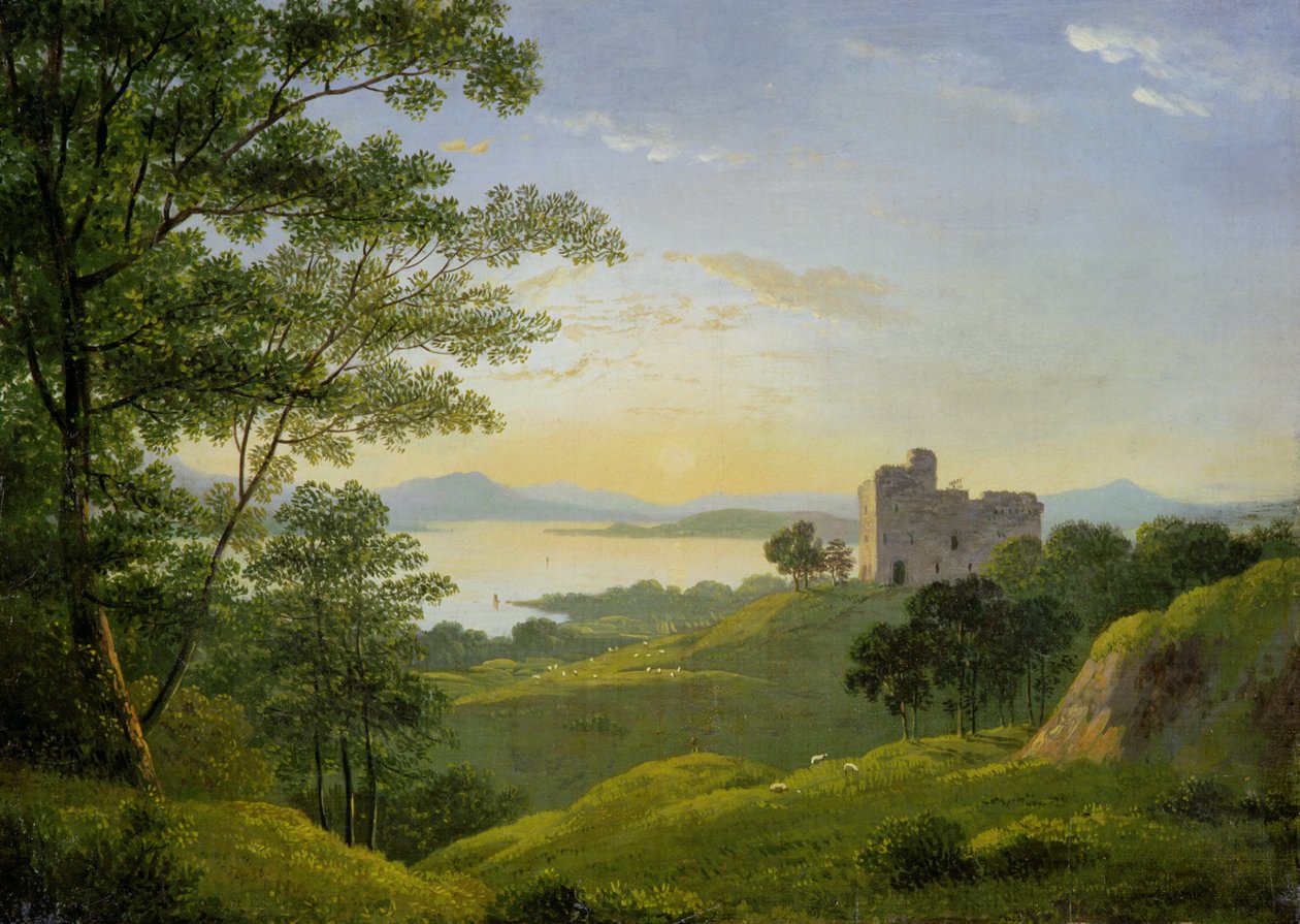 Západ slunce v západní vysočině, c.1820 od John Knox