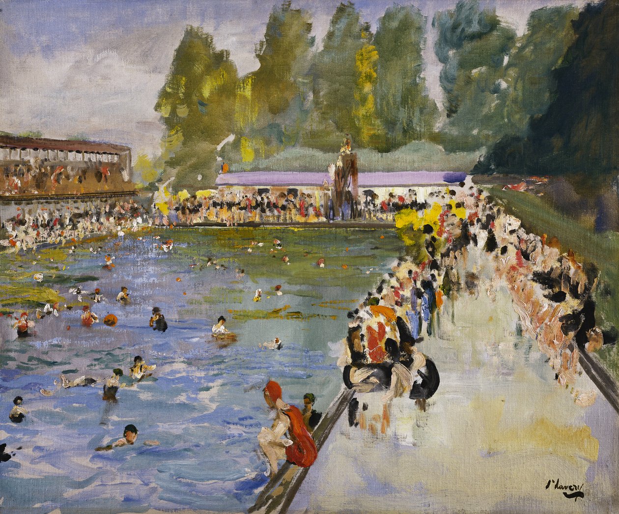 Chiswick Baths, cca 1929 (olej na plátně) od John Lavery