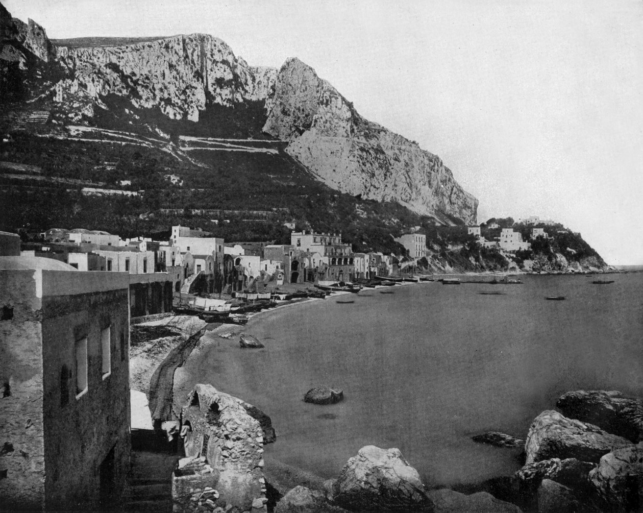Capri, Itálie, c. 1890 (černobílá fotografie) od John Lawson Stoddard