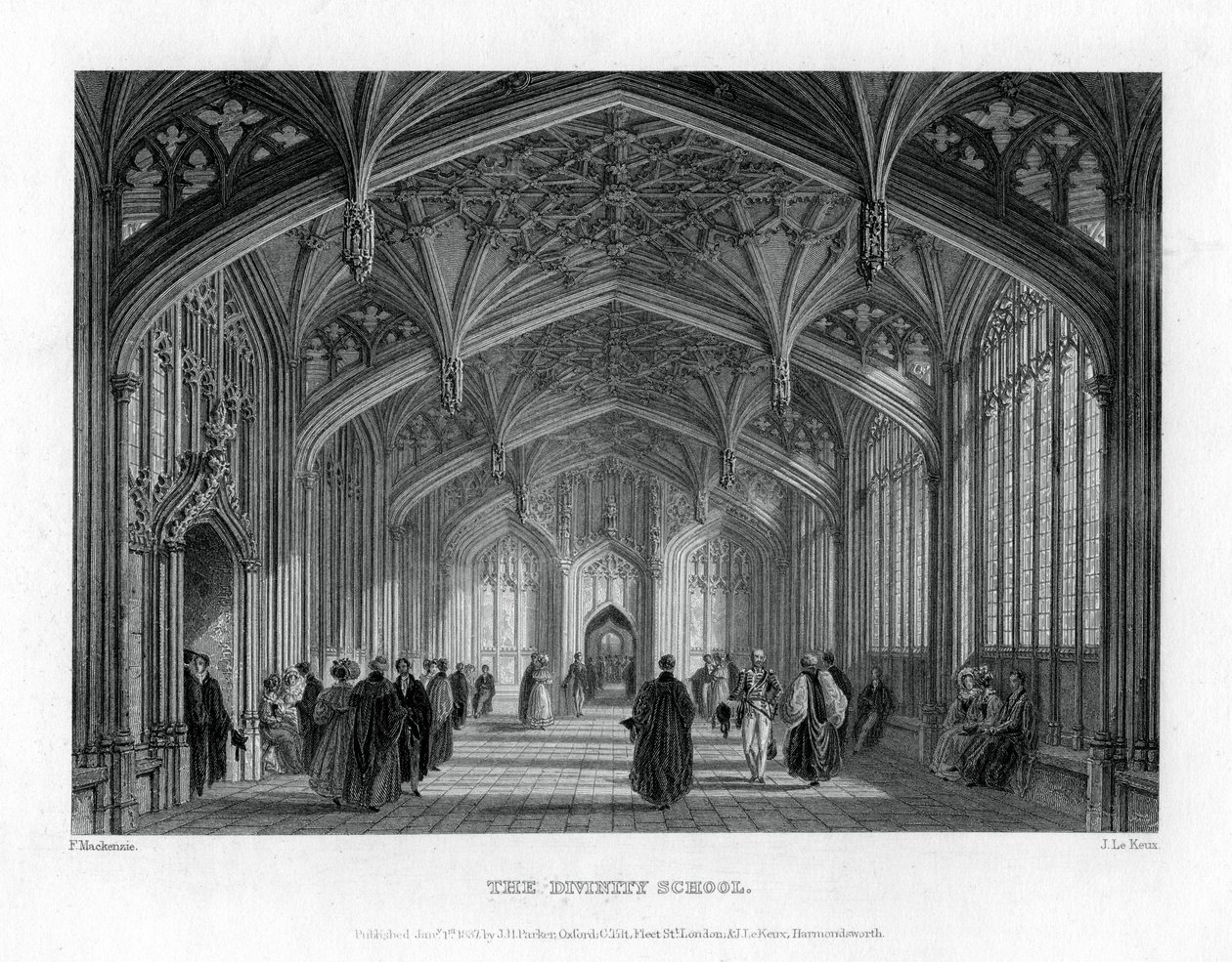 The Divinity School, Oxford, 1837. od John Le Keux
