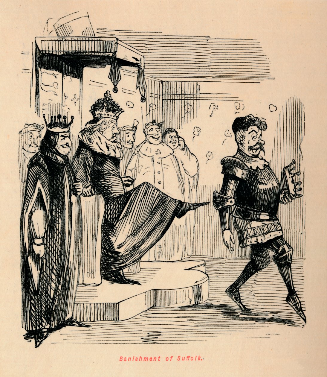 Vyhnání Suffolku, od John Leech