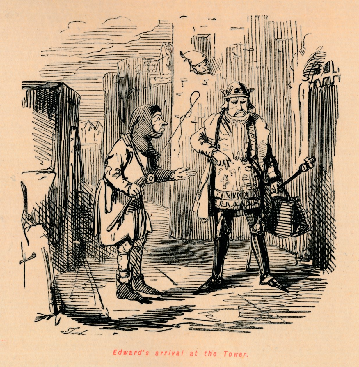 Edwardův příjezd do věže, c1860, c1860 od John Leech