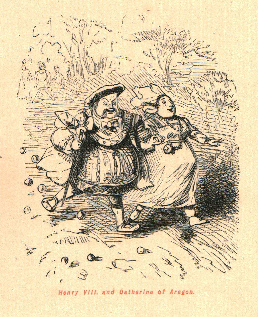 Jindřich VIII. a Kateřina Aragonská, 1897. od John Leech