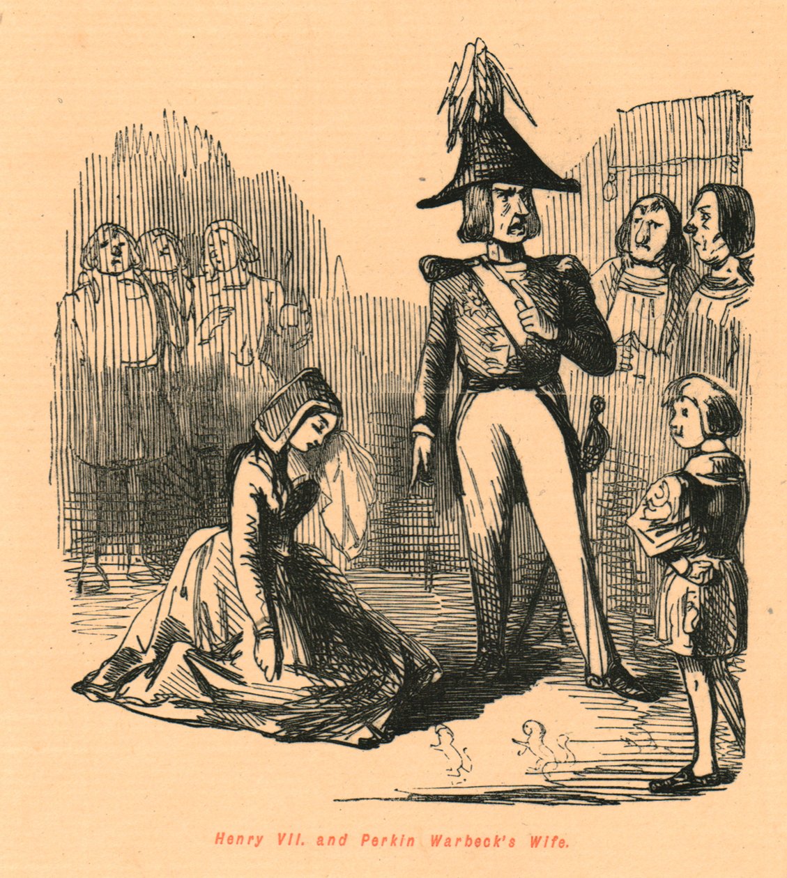 Jindřich VII. a manželka Perkin Warbecks, 1897. od John Leech