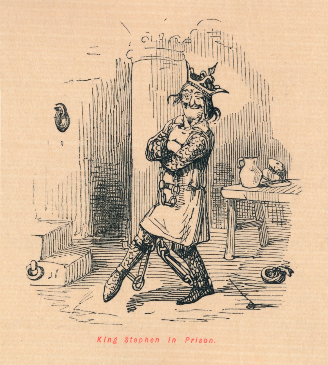 Král Štěpán ve vězení, c1860, c1860 od John Leech