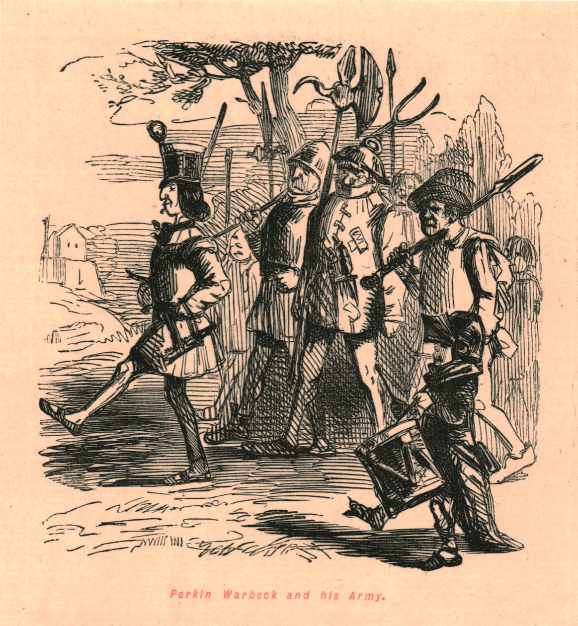Perkin Warbeck a jeho armáda, 1897. od John Leech