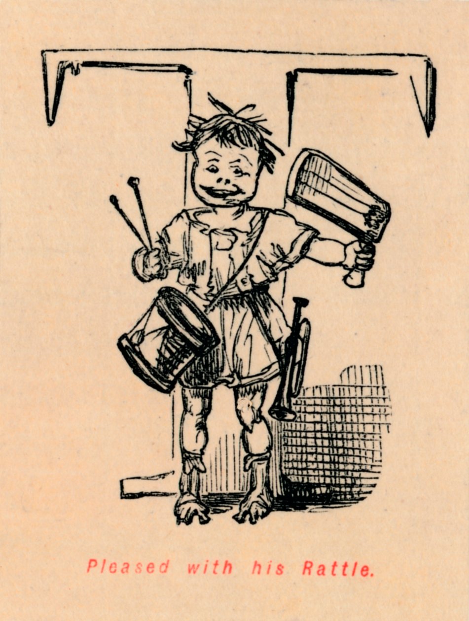 Potěšen svým Rattlem, 1852 od John Leech