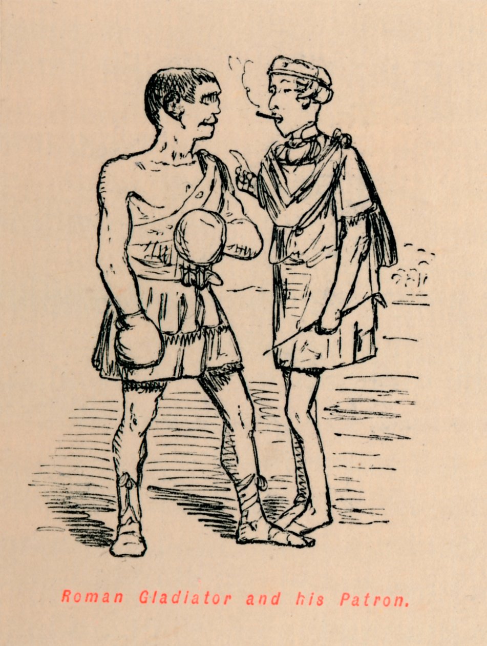Roman Gladiátor a jeho patron, 1852 od John Leech