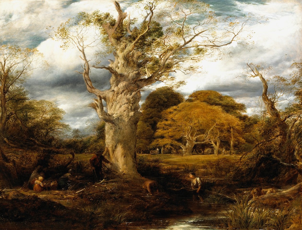 Dřevěná scéna, 1844 od John Linnell