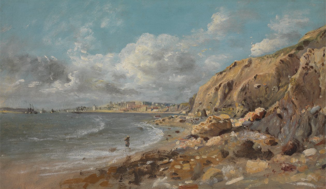 Pobřežní scéna v Cullercoats poblíž Whitley Bay od John Linnell