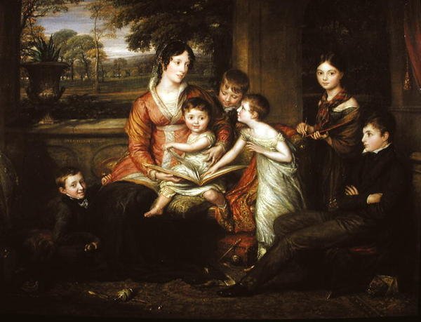 Lady Torrens a její rodina, 1820 od John Linnell