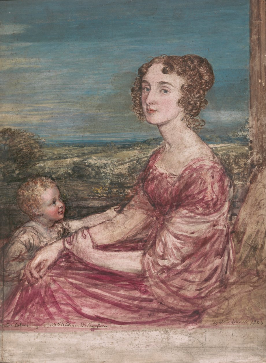Paní William Wilberforce a dítě od John Linnell