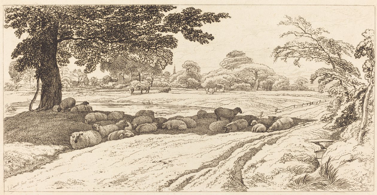 Ovce v poledne od John Linnell