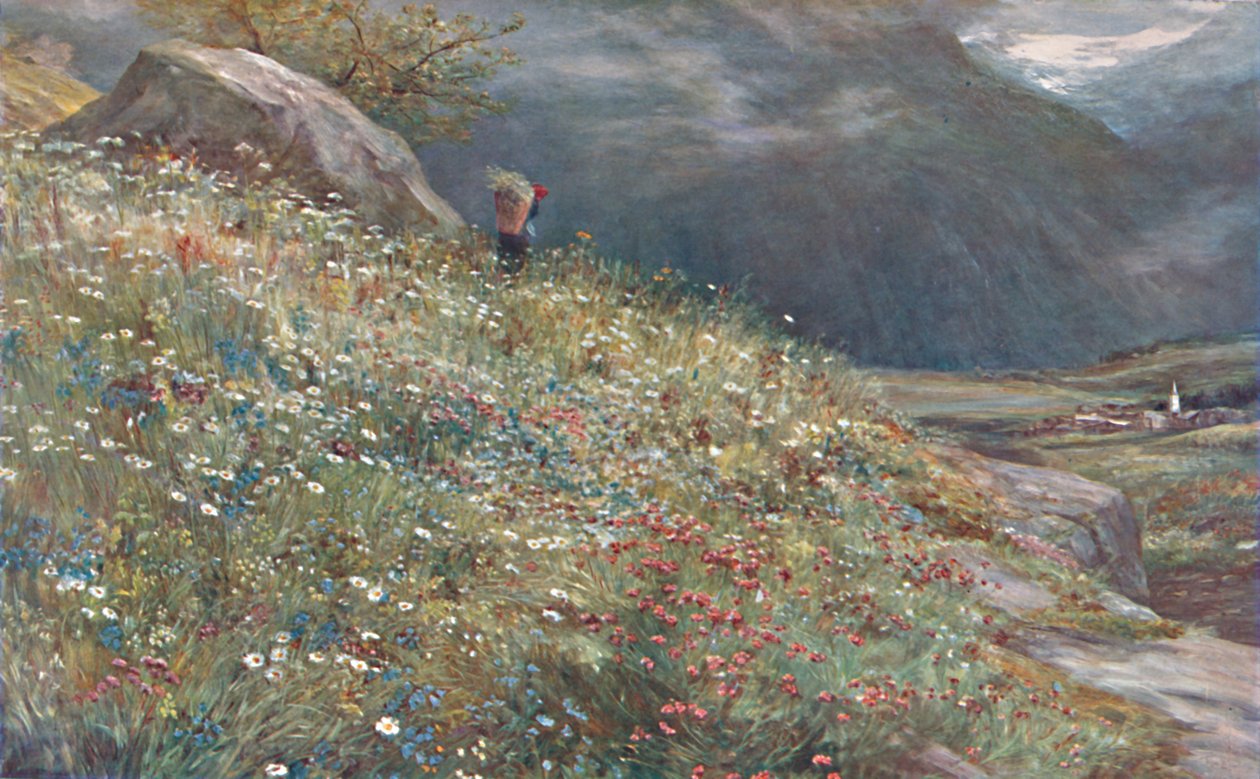 Alpská louka, konec 19.-začátek 20. století. od John MacWhirter