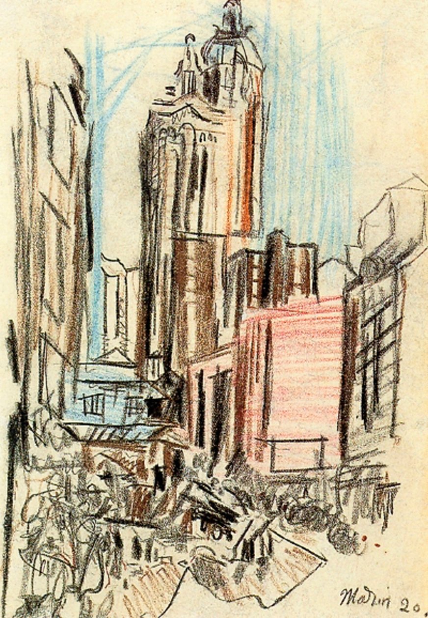 New York, náčrt od John Marin