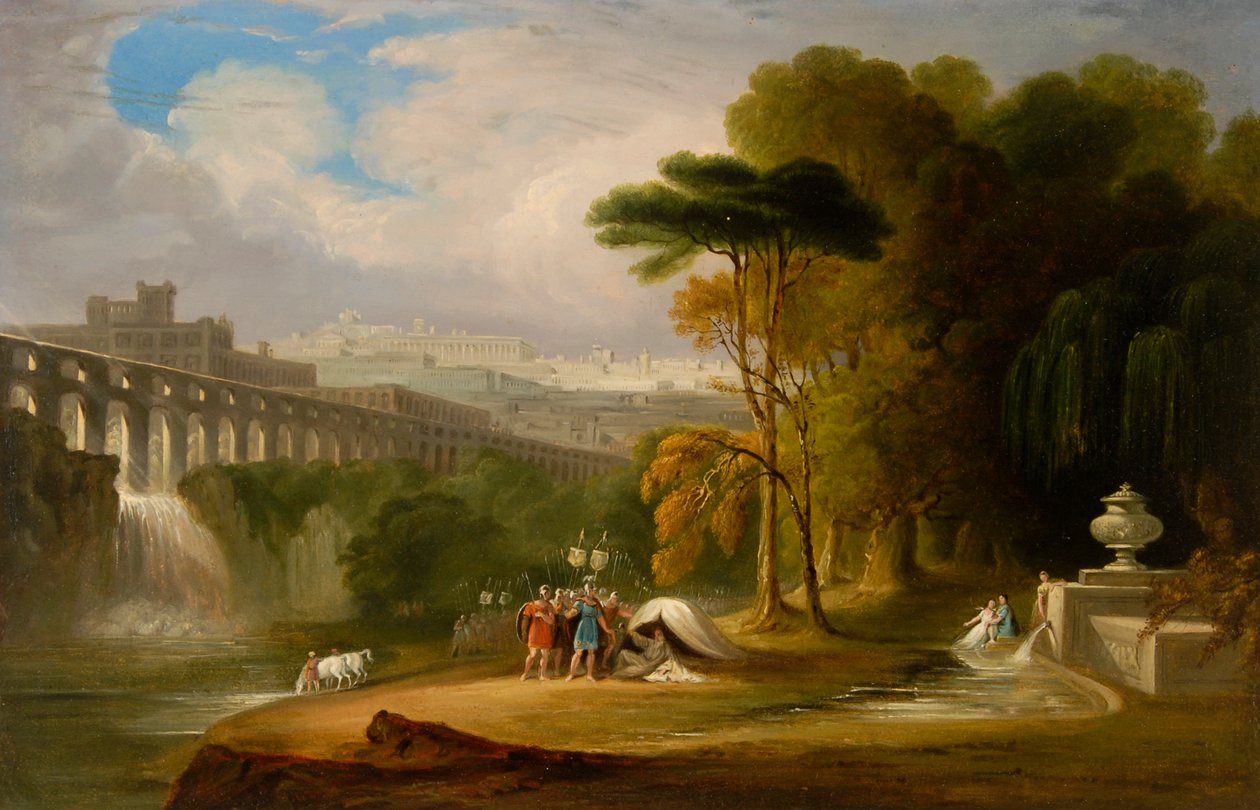 Alexander a Diogenes (olej na palubě) od John Martin