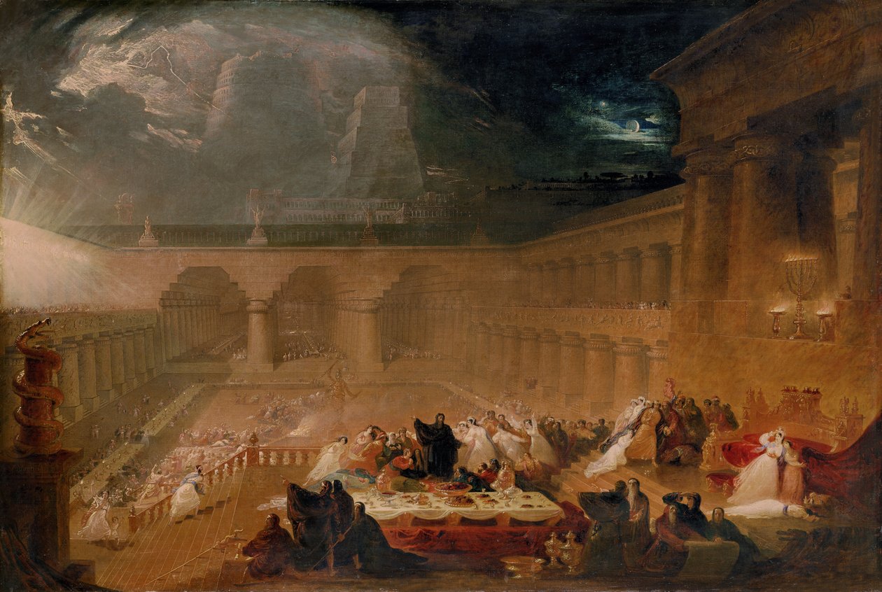 Belšazarův svátek (olej na plátně) od John Martin