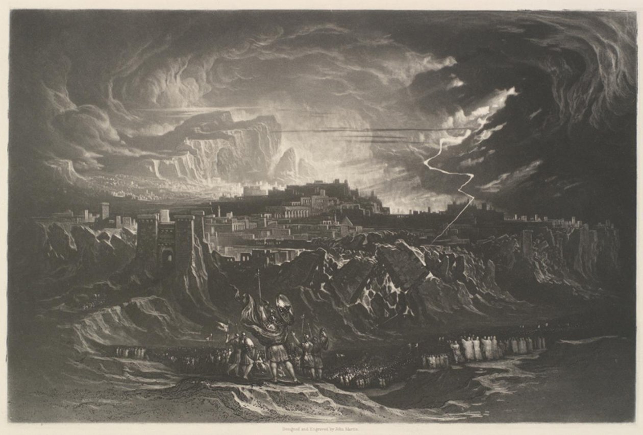 Pád hradeb Jericha od John Martin