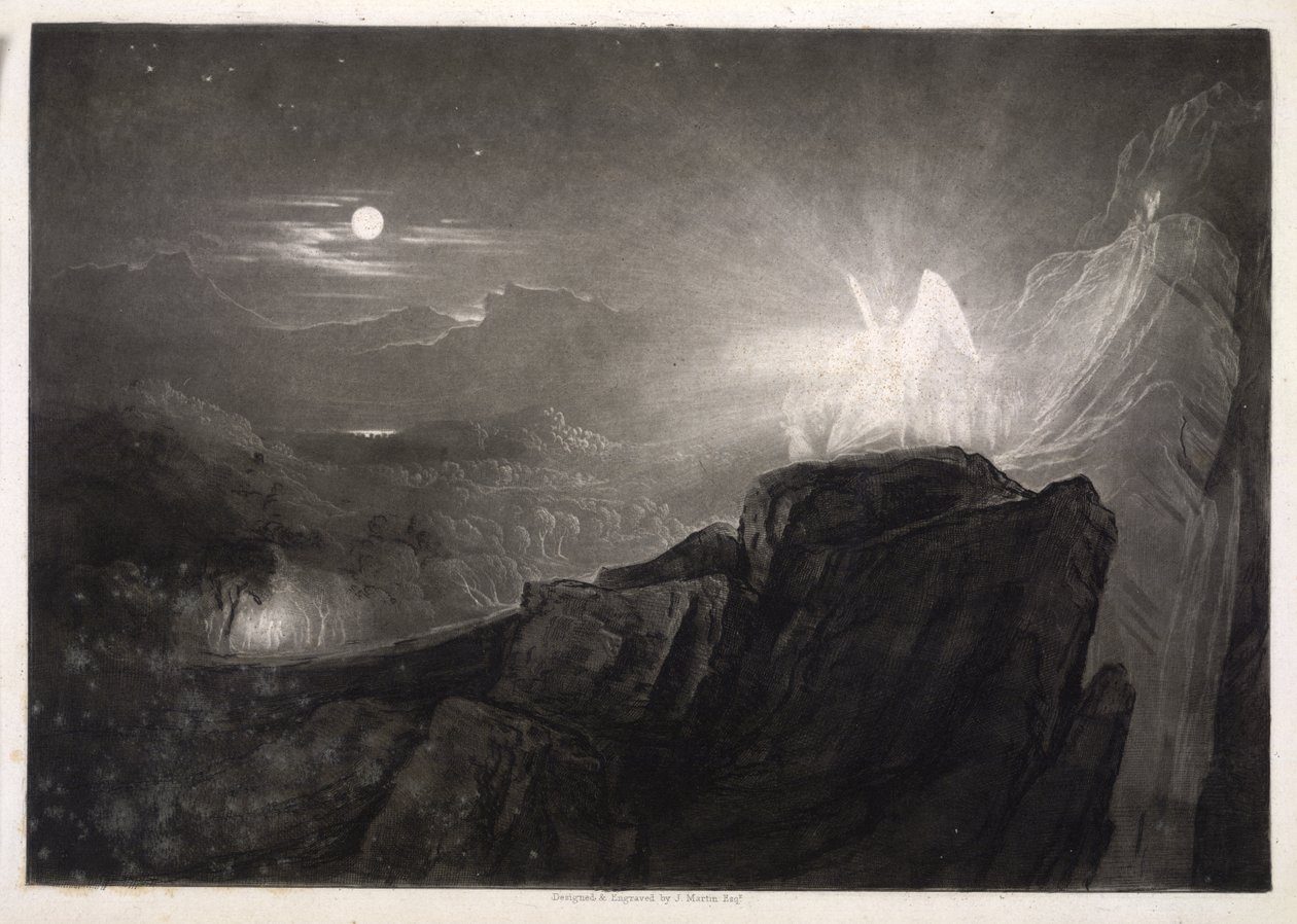 Ilustrace ze Ztraceného ráje od John Martin