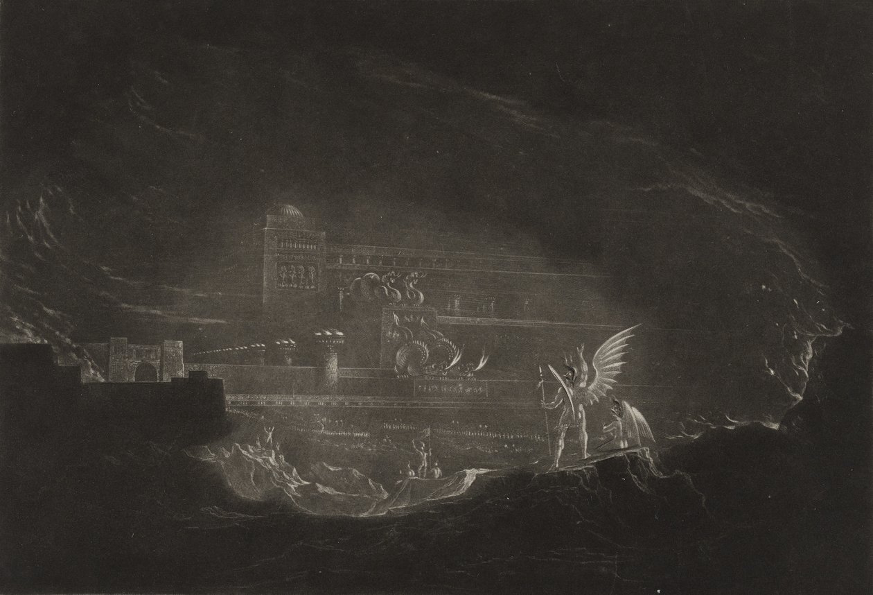Pandemonium, c.1827 (mezzotinta) od John Martin