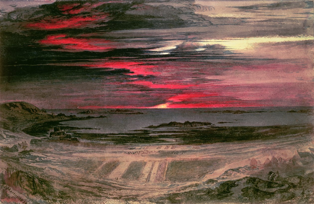 Západ slunce nad Rocky Bay od John Martin