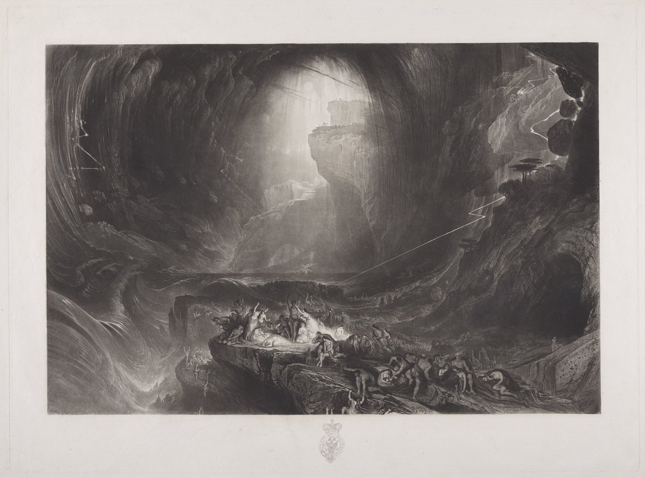 The Deluge, c.1828 (wc na papíře) od John Martin