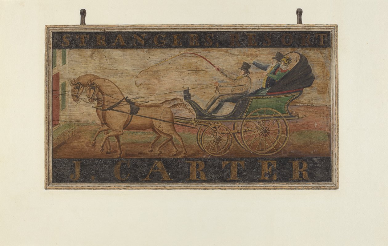 Hostinský znak: J. Carter verso, 1940. od John Matulis