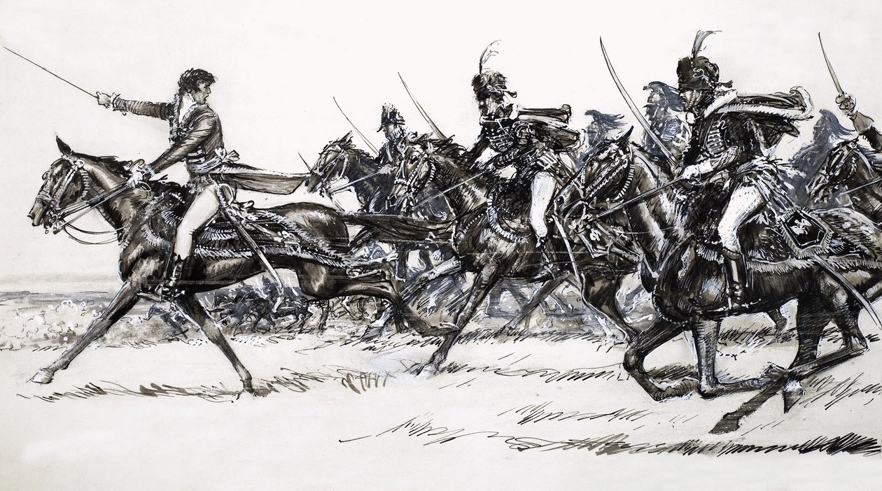 Útok jezdectva od John Millar Watt