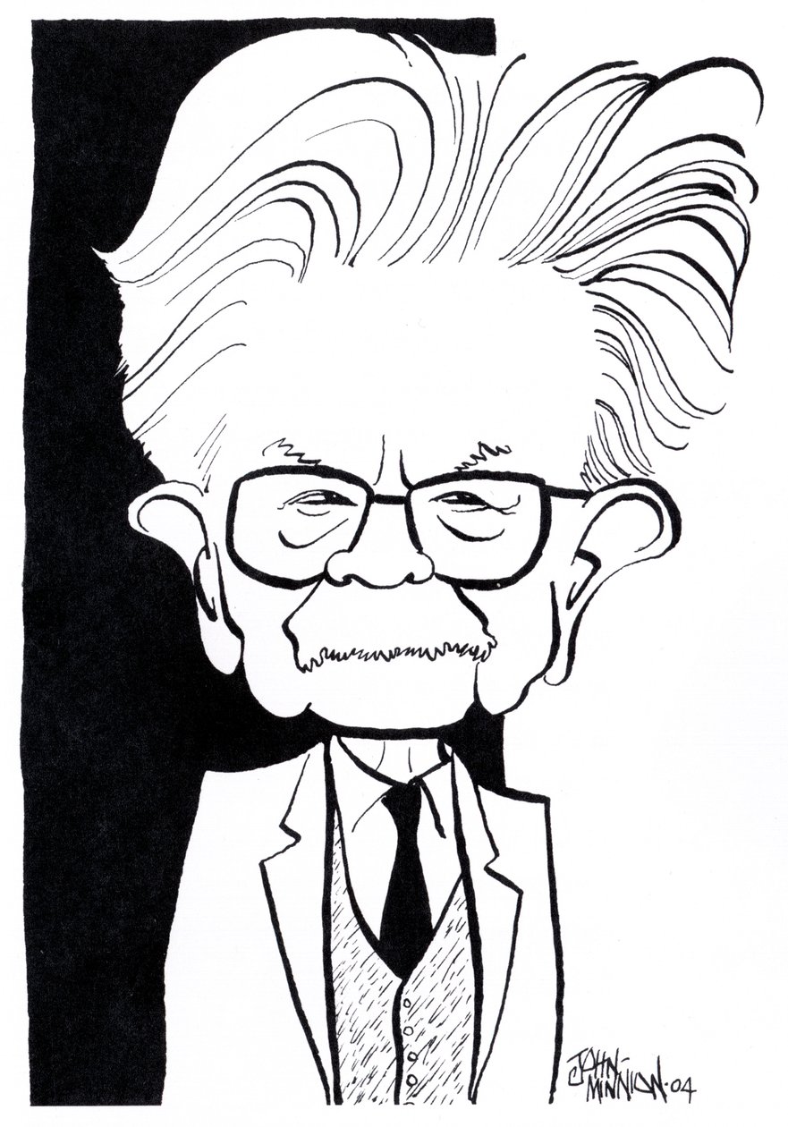 Elias Canetti, karikatury od John Minnion