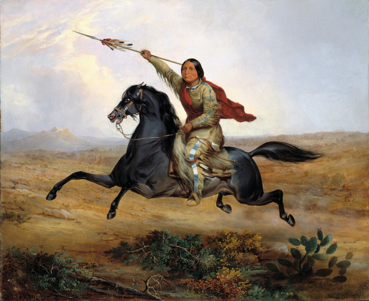 Ko-rak-koo-kiss, válečník z Towoccona, 1844. od John Mix Stanley