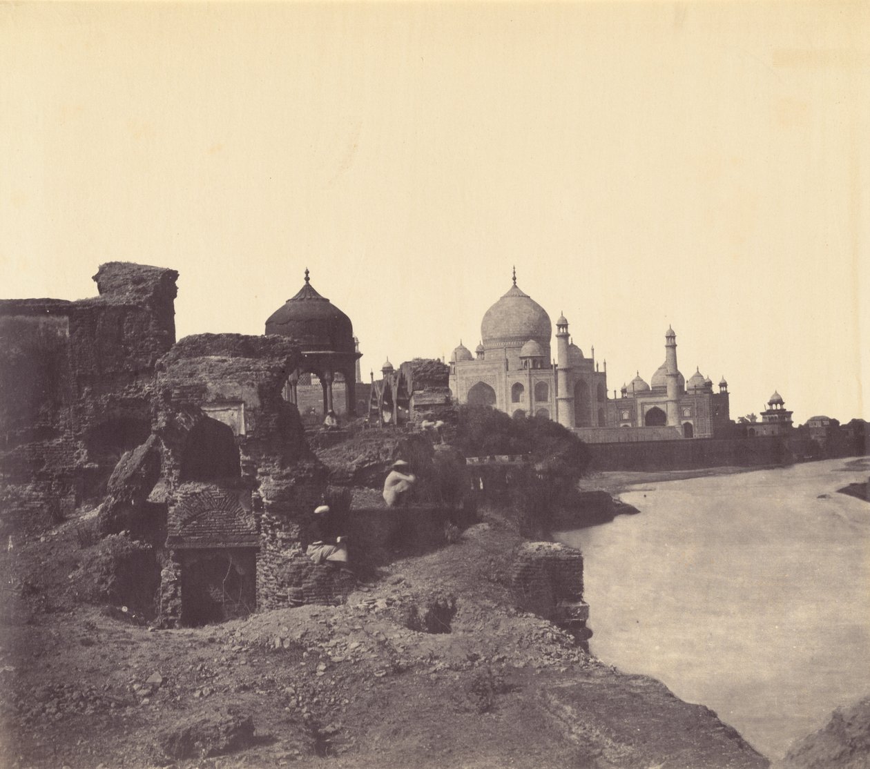 Tádž Mahal z východu,cca. 1858-1862 (foto) od John Murray