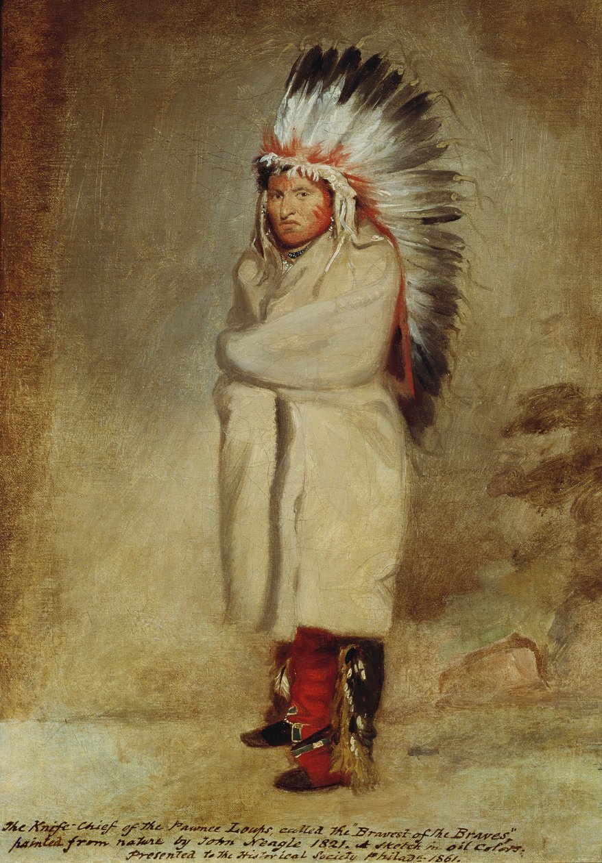 Knife Chief of Pawnee Loups, 1821 od John Neagle