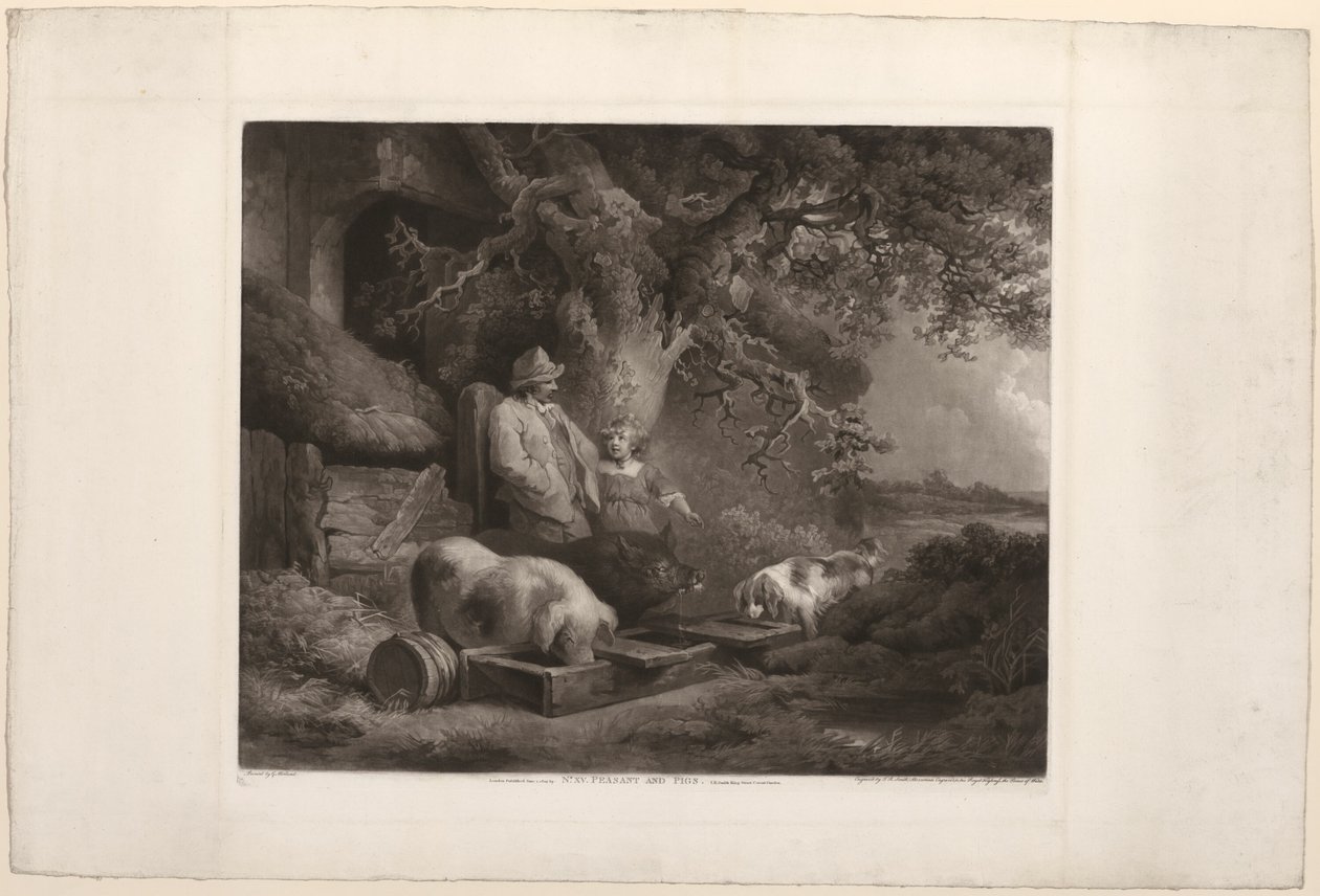 Sedlák a prasata od John Raphael Smith