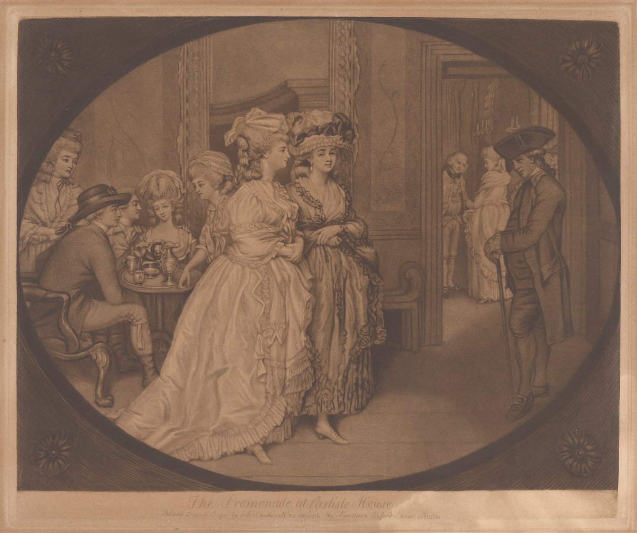 Promenáda v Carlisle House od John Raphael Smith
