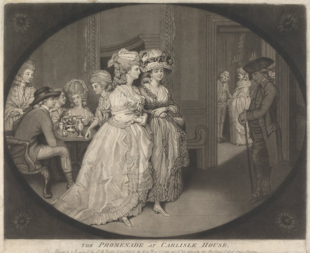 Promenáda v Carlisle House od John Raphael Smith