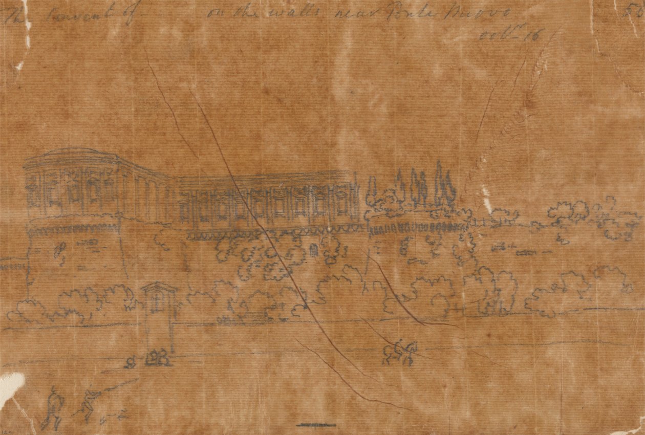 Klášter poblíž Ponte Nuovo, 16. října od John Robert Cozens