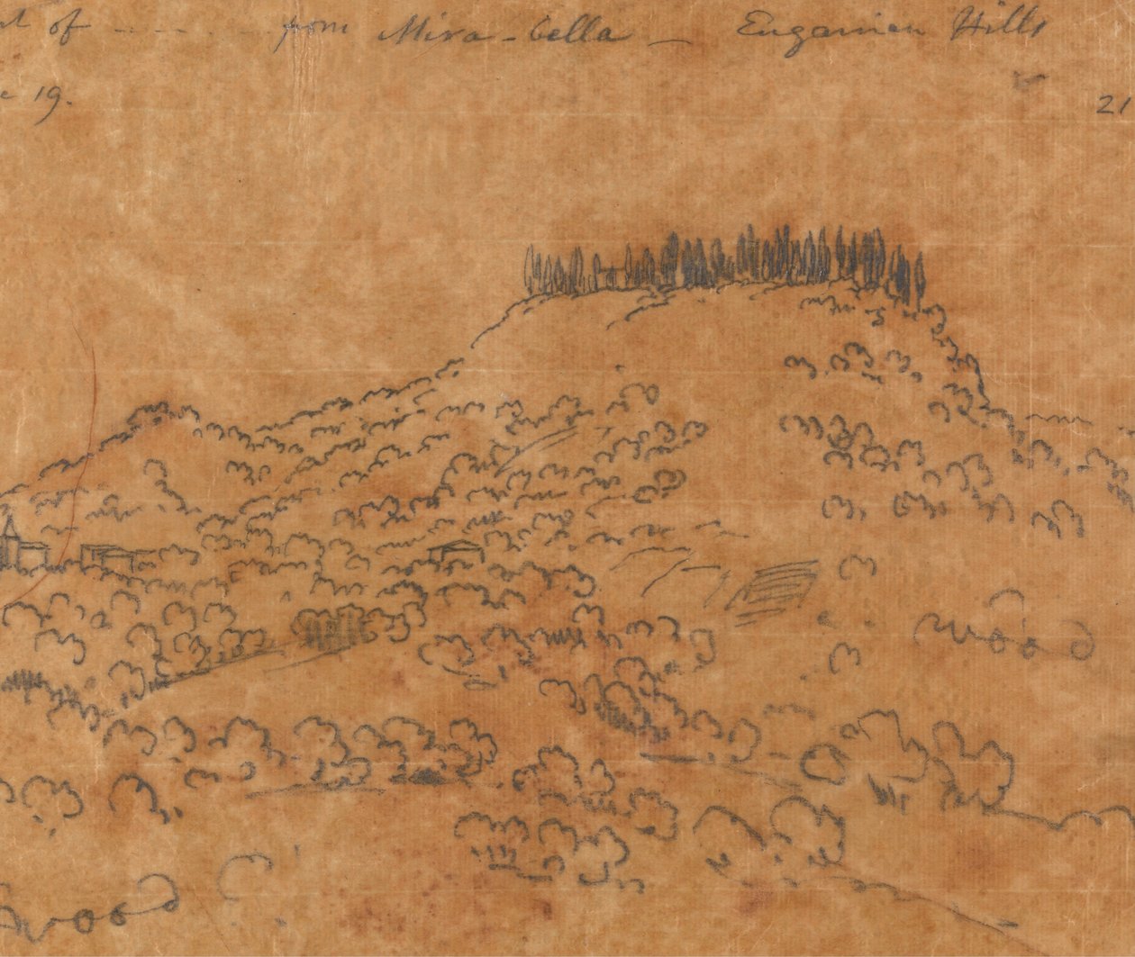 Z Mirabelly, Euganean Hills, 19. června od John Robert Cozens