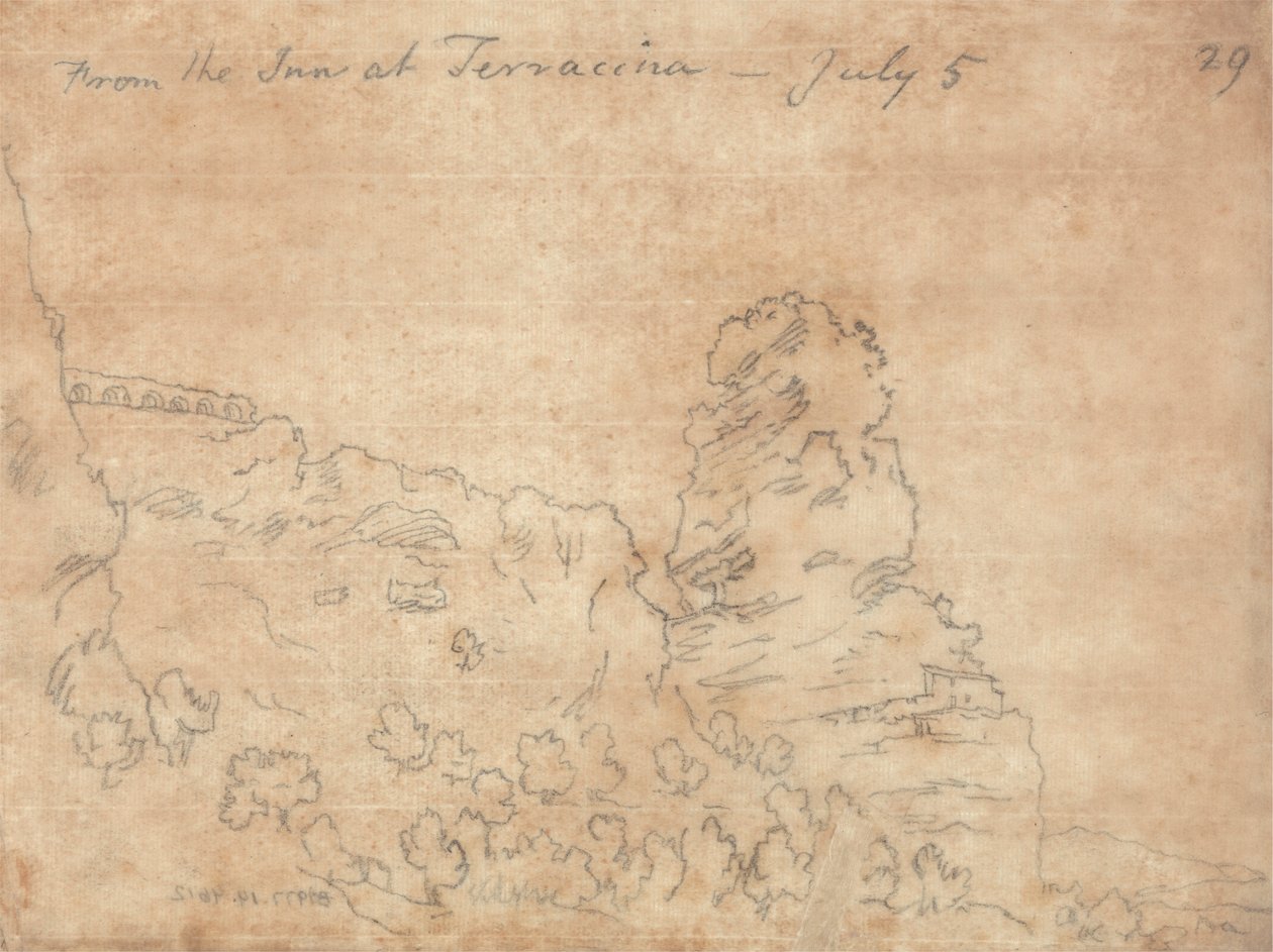 Z hostince v Terracině od John Robert Cozens