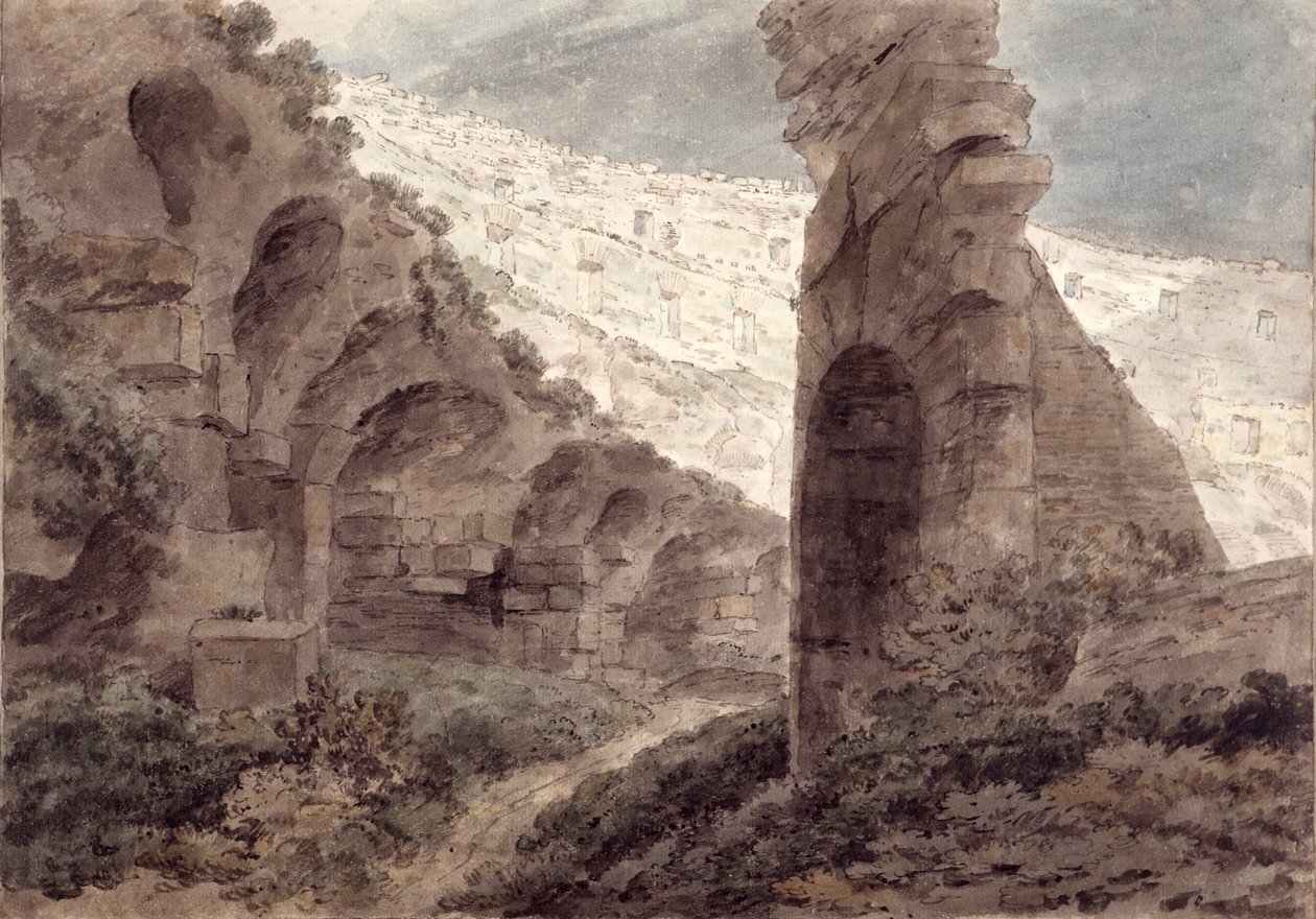 Interiér Kolosea, 1778 od John Robert Cozens