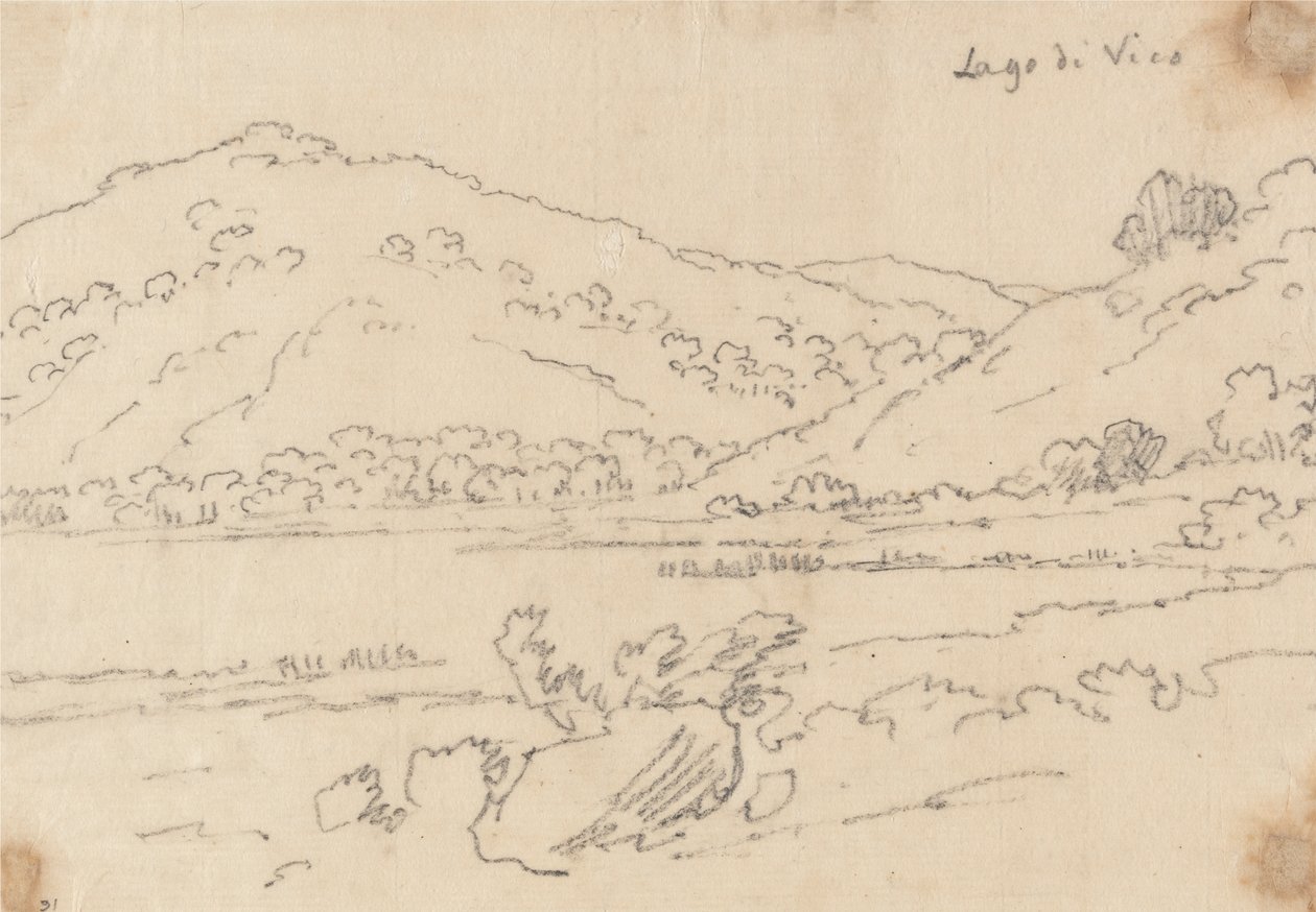 Jezero Vico od John Robert Cozens
