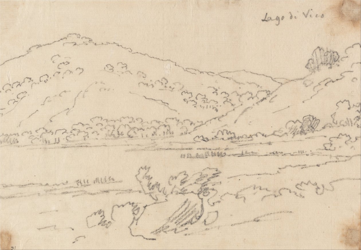 Jezero Vico od John Robert Cozens