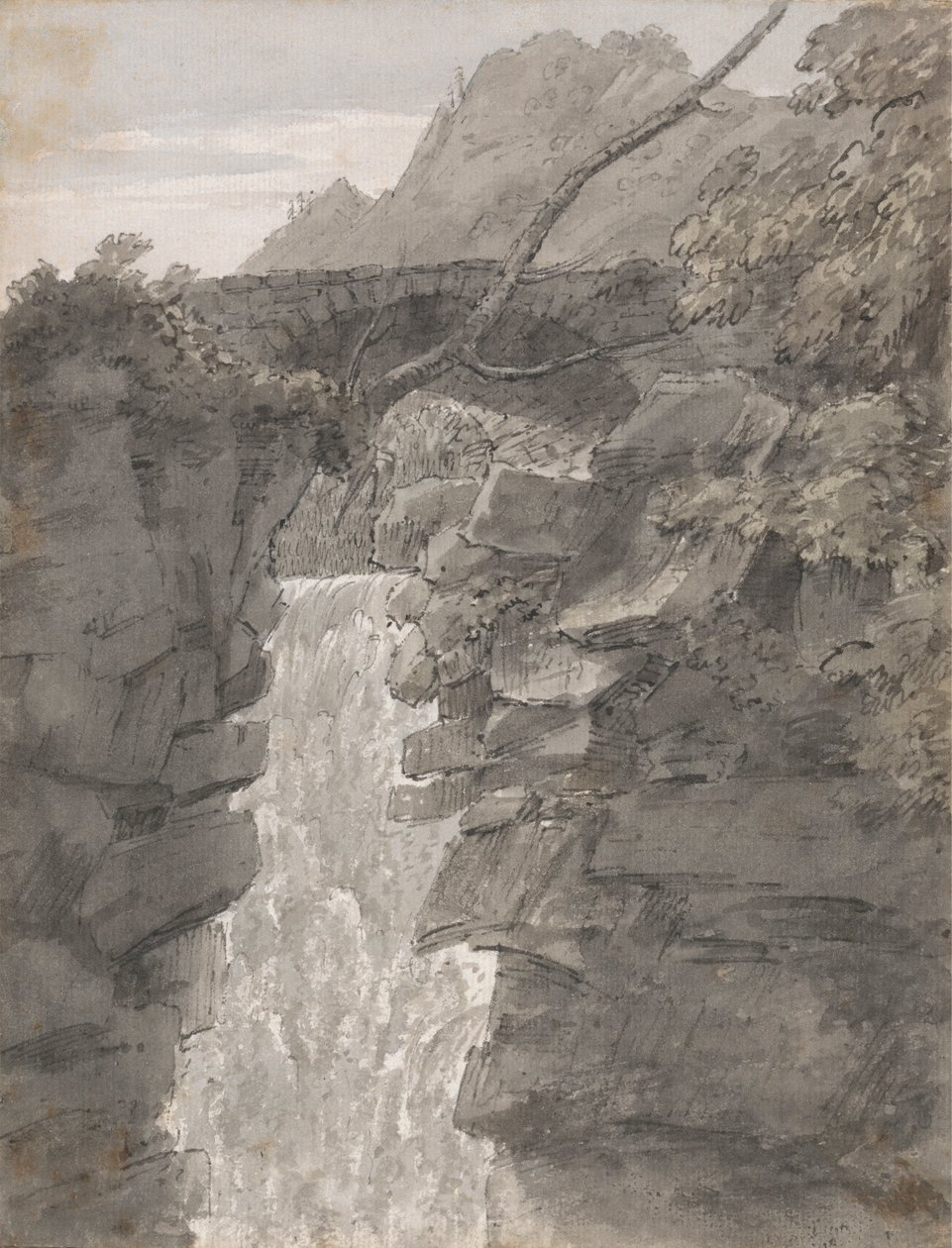 Vodopády Reichenbach od John Robert Cozens