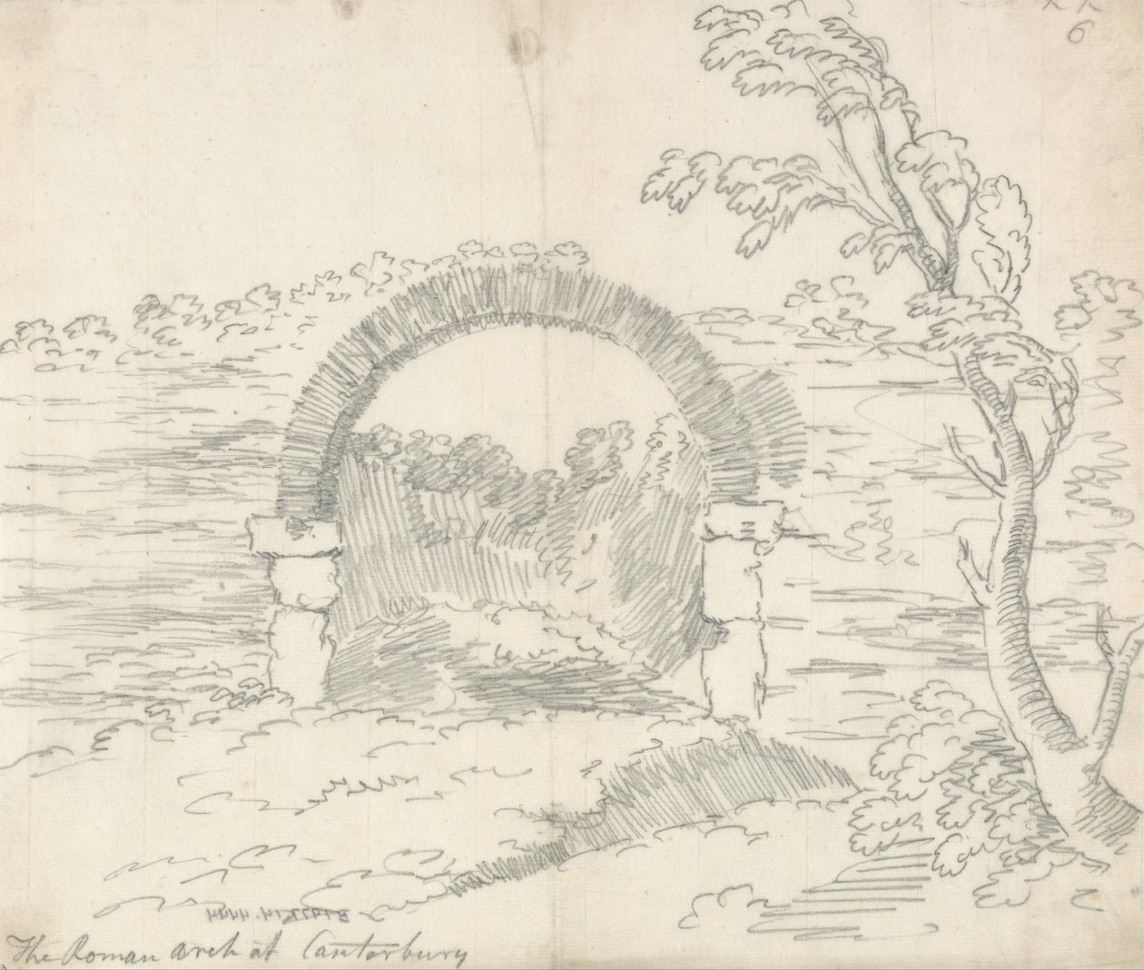 Římský oblouk v Canterbury od John Robert Cozens